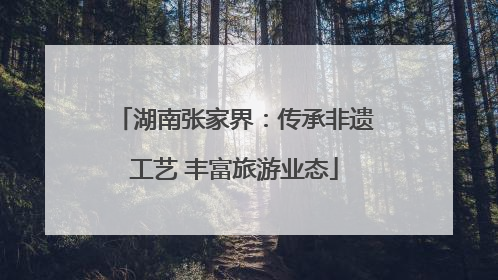 湖南张家界：传承非遗工艺 丰富旅游业态